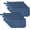 Dark Blue, variant on 8 Pcs Cotton Canvas Makeup Bag, 7.5x5.1 Pouch with Zipper and Strap, Multipurpose Plain Toiletry Pouches Blank DIY Craft Pencil Bag for Women Teens, Sky Blue