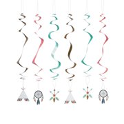 Tribal Baby Hanging Swirls - Party Decor - 12 Pieces