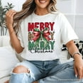 thumbnail image 5 of Coquette Merry Christmas Bow T-Shirt, Festive Leopard Holiday Tee, 5 of 5