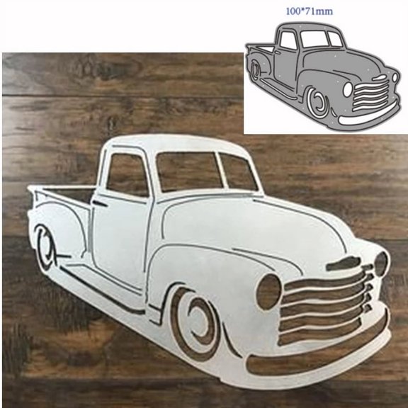 Metal Die Cuts, Pickup Truck Cutting Dies for DIY Scrapbooking Album Decorative Stencil Card Making Craft