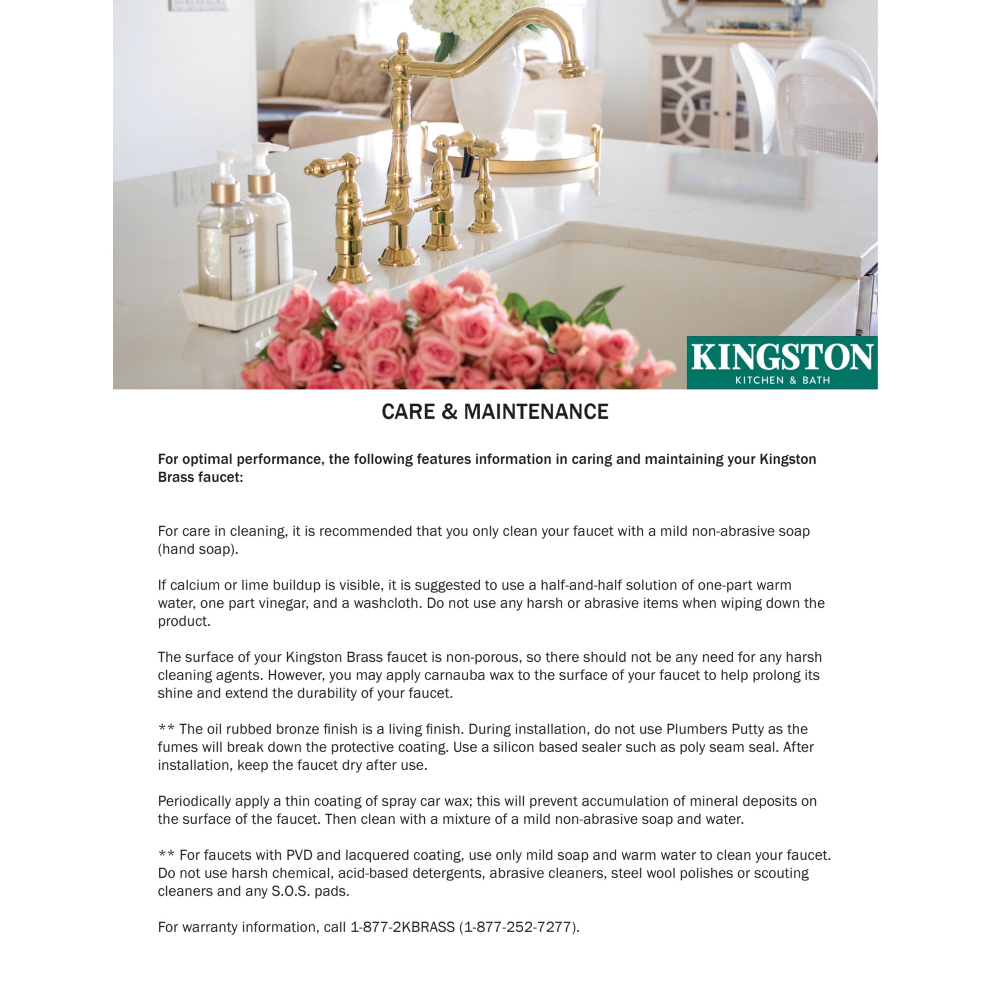 Kingston Brass LS2413DKL Kaiser Single-Handle Pull-Out Kitchen Faucet, Brushed Brass