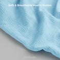thumbnail image 5 of Comfy Cubs Breathable Nursing Cover - 100% Muslin Cotton, with Rigid Hoop, Sky Blue, 5 of 7
