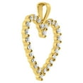 thumbnail image 2 of Precious Stars 14K Yellow Gold Cubic Zirconia Ladies Open Heart Pendant with 16" Chain Necklace, 2 of 6