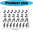 Music Note Gray Color 20 Sheets Glittering Music Note Sticker Classroom Reward Decal Adhesive ...