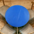 thumbnail image 1 of Mantel redondo de 48 pulgadas de Uxcell con borde elástico, impermeable y estirable, adecuado para mesas de 35" a 43" de diámetro, ideal para picnic y camping, color azul., 1 of 7