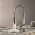 thumbnail image 6 of Blossom Kitchen Faucet with Pull Down Sprayer and Soap Dispenser, Single Handle High Arc Brass Sink Faucets for 1 or 3 Hole, Brushed Nickel Finish, 6 of 10
