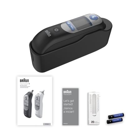 Braun ThermoScan 7 Ear Thermometer, Digital Thermometer for Adults and Children,, FSA & HSA Eligible, Black, IRT6520BUS