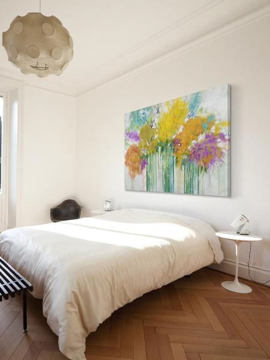 "Warm Summer Blooms I" Painting Print on Wrapped Canvas