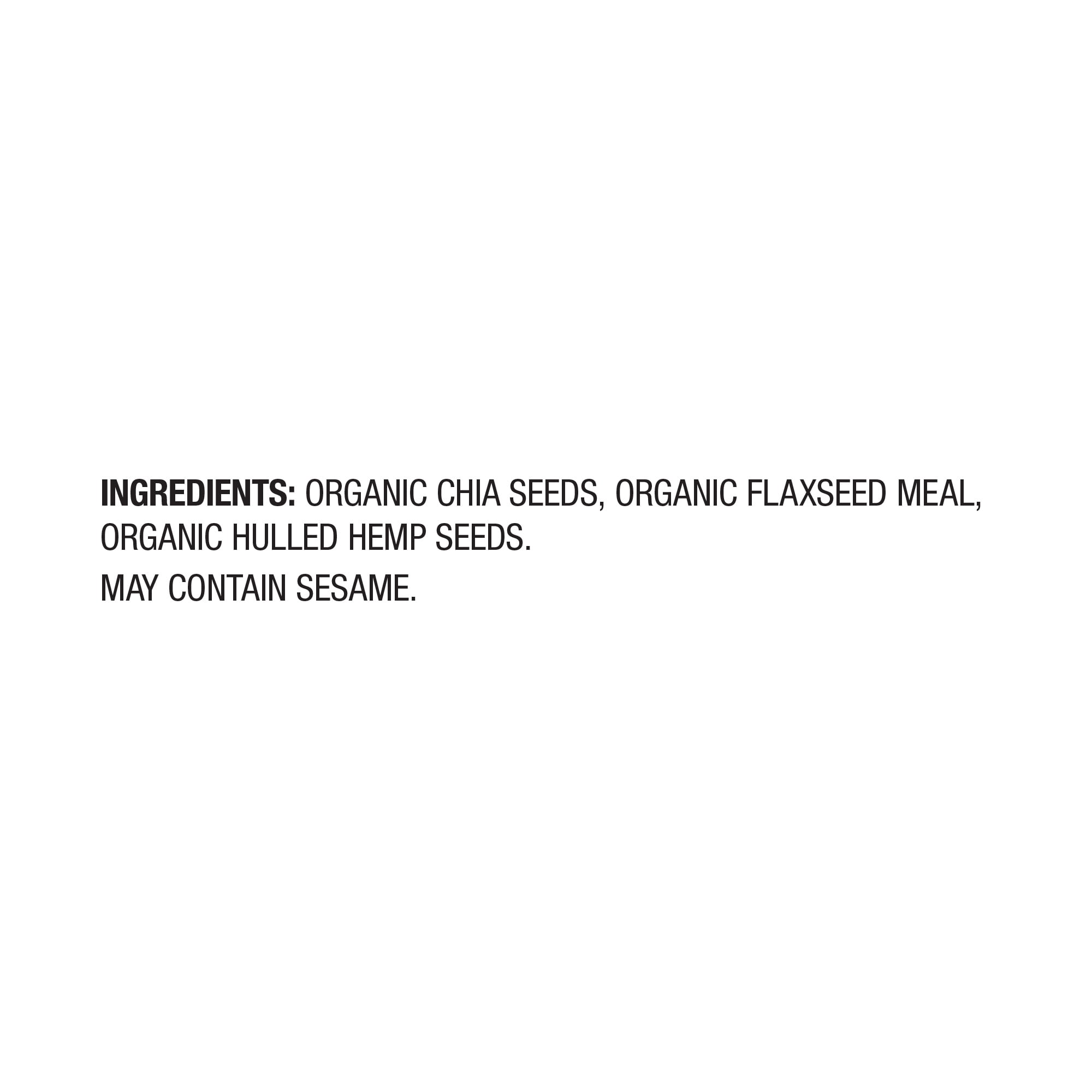 BetterBody Foods Organic Super Seeds, Chia Seeds, Flaxseed Meal, & Hemp Seeds, 32 oz