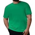 thumbnail image 2 of Big & Tall T Shirts for Men Plus Size 2X-5X Short Sleeve Crewneck Tshirts Shirt Mens Casual Solid Color Pullover Breathable Going-Out Tees Tops, 2 of 5
