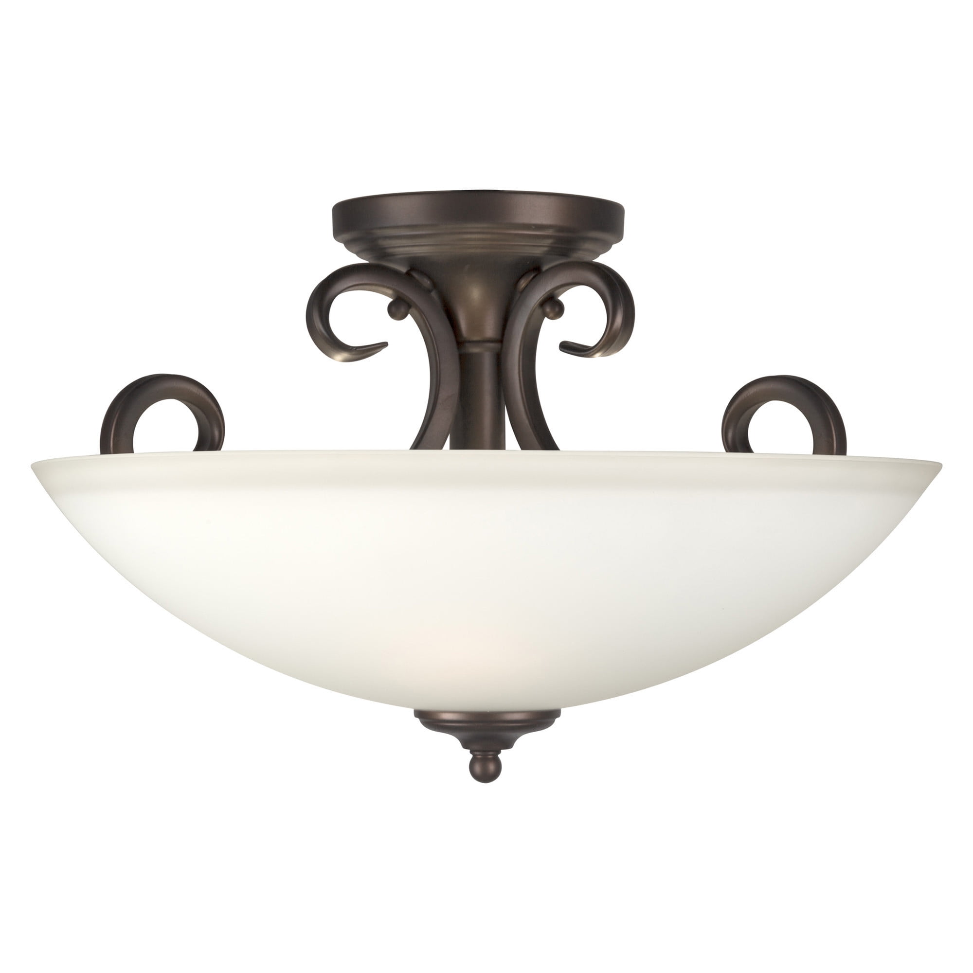 Forte Lighting 235003 3 Light 16" Wide SemiFlush Bowl Ceiling Fixture