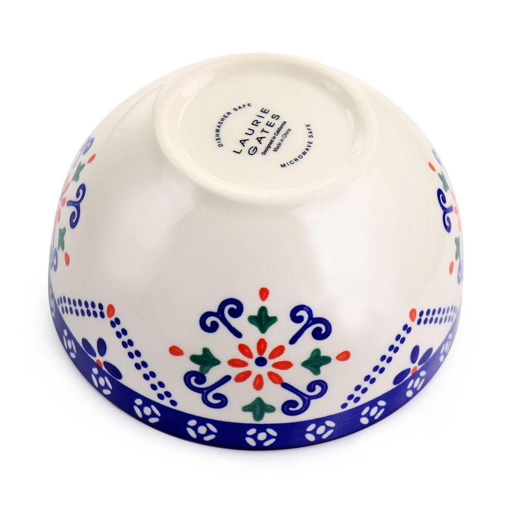 Laurie Gates Tierra Star 12 Piece Hand Painted Stoneware Dinnerware Set