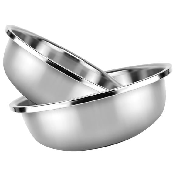 SHINYPASING 2Pcs Stainless Steel Kitchen Bowls for Mixing Washing Vegetables and Preparing Salad