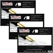 3 Pack of 9"x12" Premium Calligraphic Practice Paper Pad 19 Pound Bond 50-Sheets