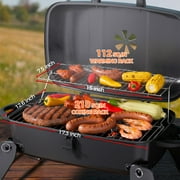 MASTER COOK Portable Charcoal Grill, Foldable BBQ Grill with Adjustable Vent for Outdoor Camping, Patio, Tailgating, Travel