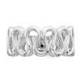 thumbnail image 5 of 925 Sterling Silver Rhodium Plated Fancy Swirls Band Ring Size 8 Jewelry for Women - 3.3 Grams, 5 of 8