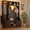 Brown+Mirror, variant on ChVans 75" Hall Tree with Mirror, LED Farmhouse Hall Tree with Bench and Shoe Storage, Hallway Tree w/ Sliding Barn Door, Umbrella Holder, Coat Rack for Entrance Entryway Mudroom, Brown