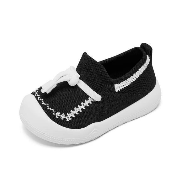 Baby Shoes Non Slip Baby Girl Shoes Slip On Baby Boy Shoes Soft Sole Baby Sneaker Breathable Baby Sock Shoes Infant First Walking Shoes 6 9 Months Black