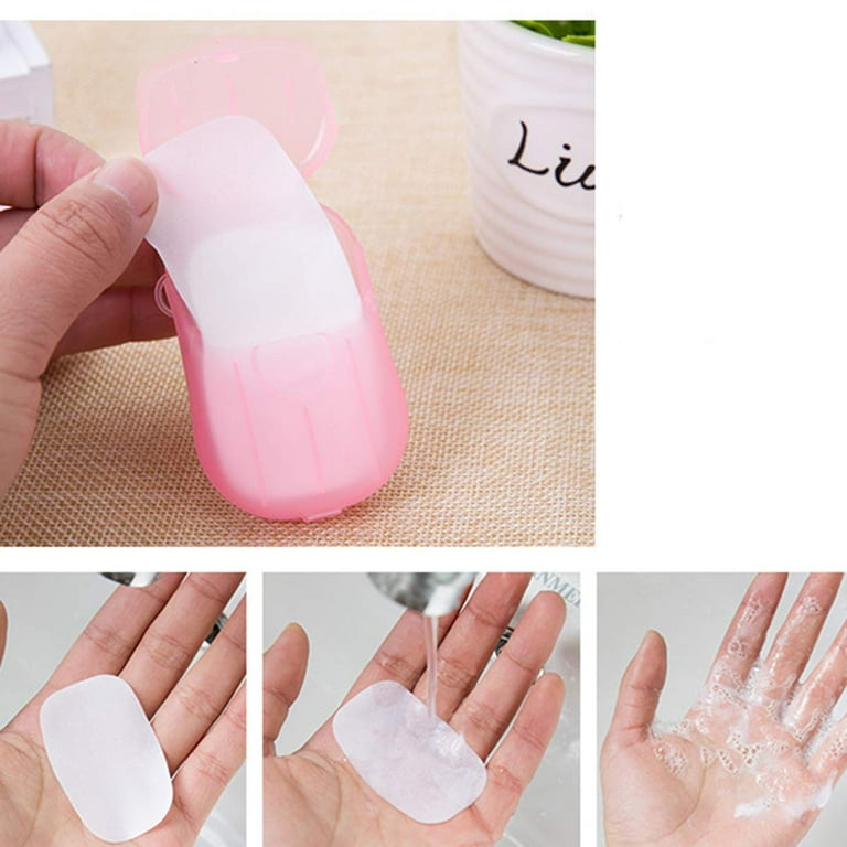 Foaming Soap Flake Washing Hand Paper Slice Sheet Travel Portable 1 Box~
