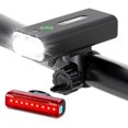 thumbnail image 1 of Luces para bicicleta Lsan P13 de 1200 lúmenes en la parte delantera y trasera, recargables por USB, 1 of 8