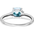 thumbnail image 3 of Sterling Silver Rhodium-Plated Aquamarine And Diamond Ringsize 8 (Width 1.4) - Jbsp, 3 of 5