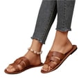 thumbnail image 7 of Women’s Open-Toe Hollow Flat Sandals, Comfortable Casual Slippers for Summer Beach & Outdoor Fashion, 42, 7 of 7