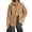 Brown, variant on EMMIOL Women's Y2K Oversized Denim Shirt Jacket Long Sleeve Button Down Distressed Jean Blouse 2026 Spring Trendy Casual Denim Top