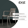 thumbnail image 3 of Set de 4 Sillas de Exterior de PVC con Reposabrazos Resistentes a la Intemperie para Jardín, Terraza y Cafetería – EKE Life Home, 3 of 7