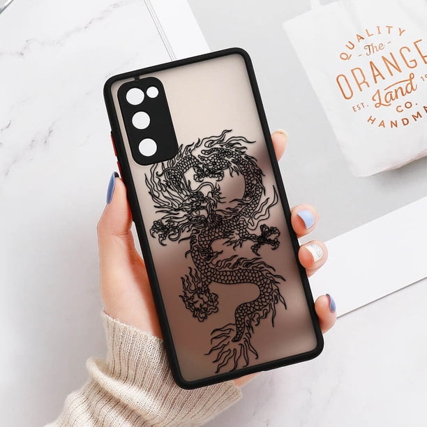 Funda de dragón negro para Samsung A52s, carcasa dura para Samsung Galaxy A32, A52, A12, A72, A21S, S20 FE, S21 Ultra Plus, A 52, 12 qiuyongming unisex
