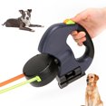 thumbnail image 1 of Double Pet Leash Retractable Hand-held Dog Walking Leash Puppy Training Leash, 1 of 10
