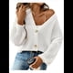 thumbnail image 2 of Suéteres Tipo Cárdigan para Mujer, Otoño 2025, con Frente Abierto, Botones Extragrandes, Cuello en V, Prendas de Punto Suaves y Sueltas. M, 2 of 10