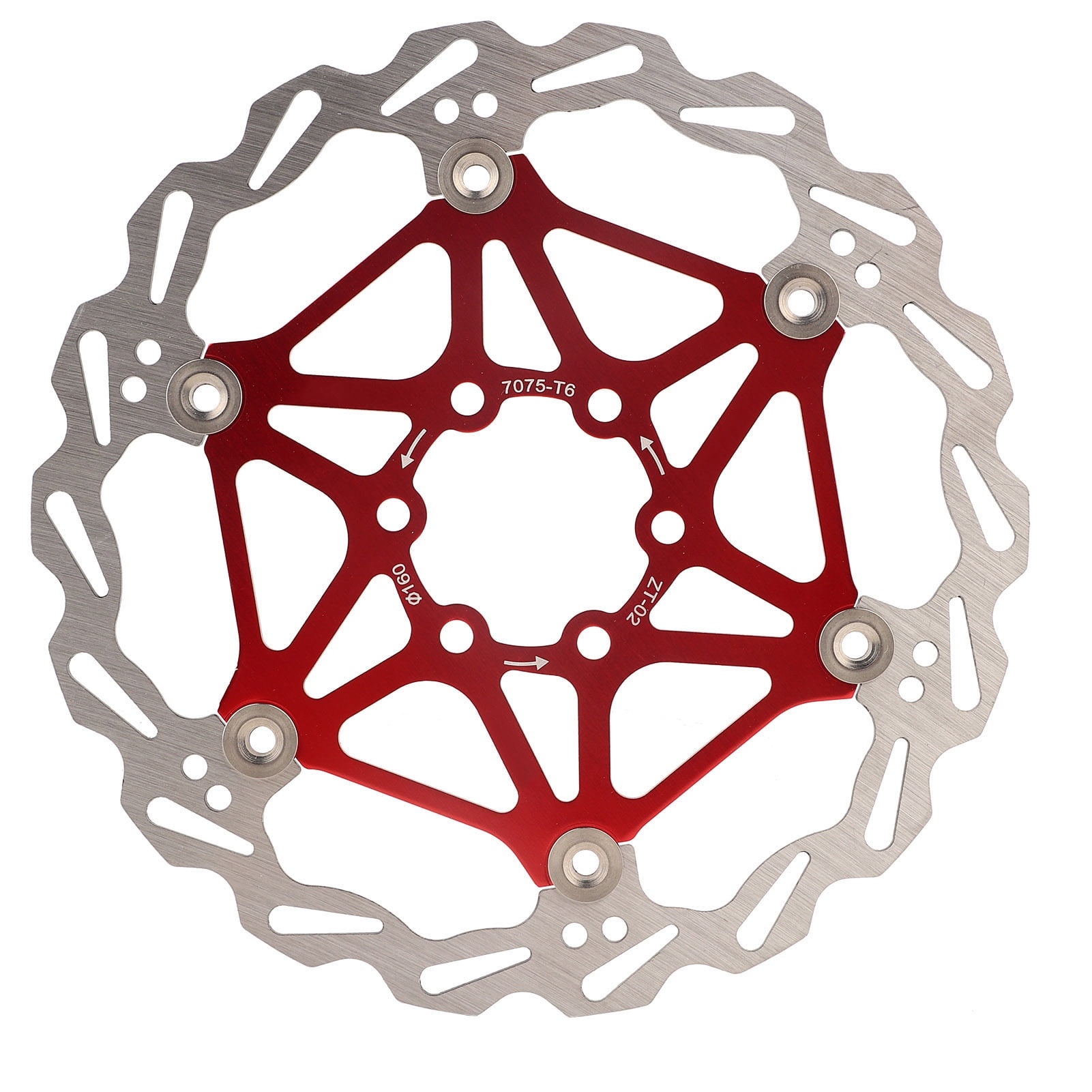 とっと。 ZTTO 160mm 6-Bolt Mountain Bike Floating Brake Disc - Red