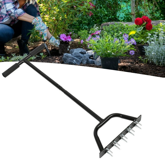 Lawn Aerator Coring Tool, Rectangular Foot Pedal Lawn Aerator Manual Energy Saving for Yard