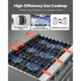thumbnail image 3 of KFFKFF 36-Inch Freestanding Gas Range Oven, Stainless Steel Stove with 6 Sealed Burners, Spacious 6.0 Cu. Ft. Oven, Halogen Lighting, and Convenient Racks for RVs, Apartments, and Mobile Homes, 3 of 9