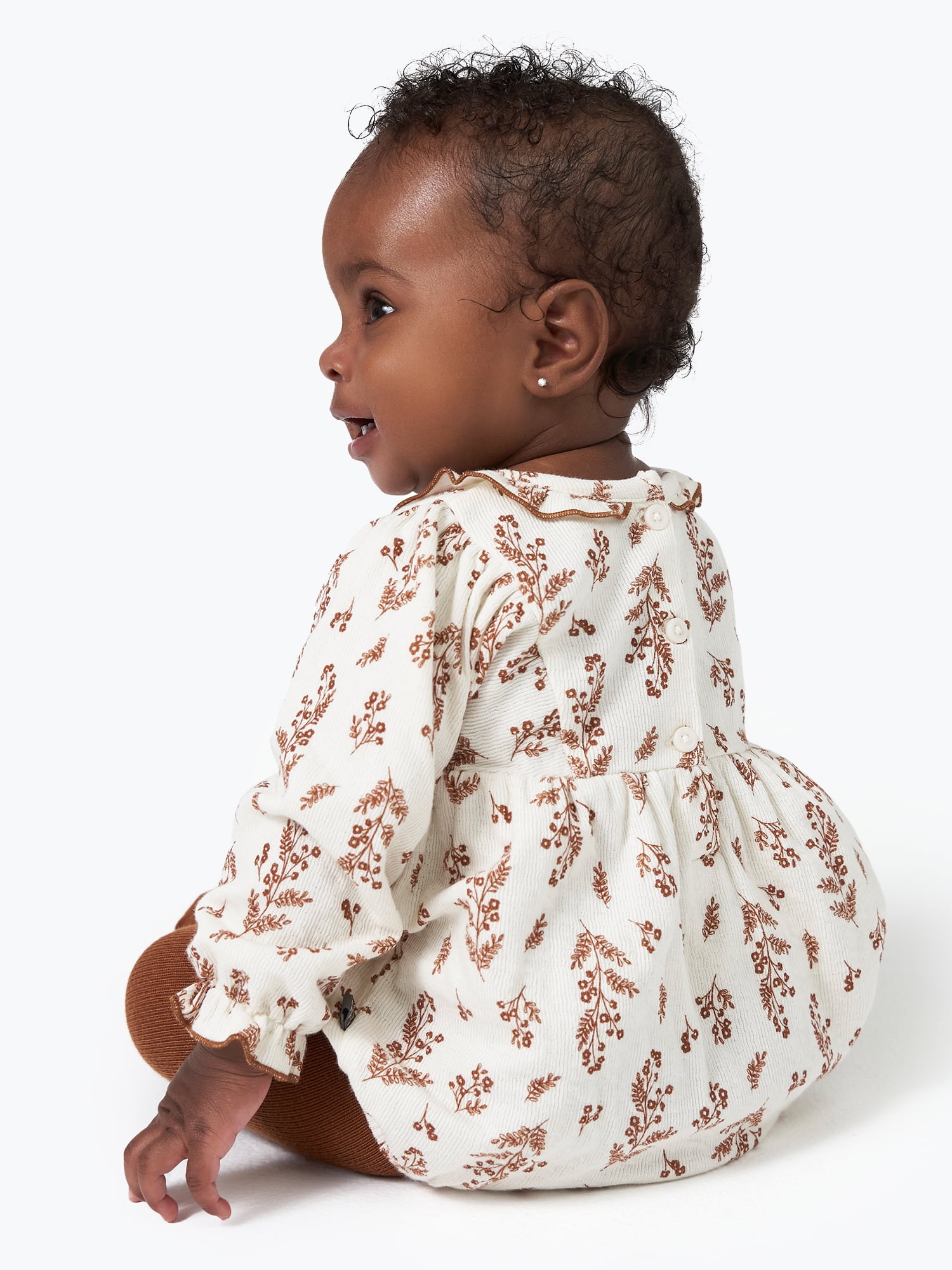 Modern Moments by Gerber Baby Girl Bubble Romper and Tights, 2-Piece Set, Sizes 0/3 Months - 24 Months