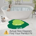 thumbnail image 3 of FRABE Cute Bathroom Rugs with Green Dark Monstera Leaf Plant, Soft Fluffy Plush, Absorbent Non Slip Bath Mat, Machine Washable,for Shower Floor,home, Bedroom, 32"x48", 3 of 9