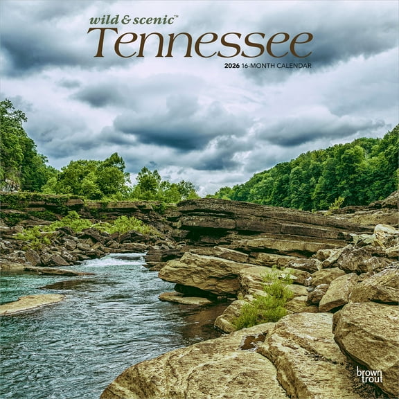 Tennessee Wild & Scenic | 2026 12x24" (Hanging) Wall Calendar | Plastic-Free