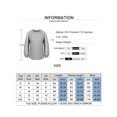 thumbnail image 4 of Gvmfive Women's Juniors Lantern Lace Long Sleeve Blouses Round Neck Solid Casual Loose Tops, 4 of 4