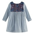 thumbnail image 2 of Richie House Girls' Striped Dress with Ethnic Embroidery RH1783, 2 of 7