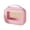 Pink, variant on Clear Makeup Bag Small, 8.6x2.3x6.7'' Portable Toiletry Bag with Zipper Cosmetic Travel Bag Makeup Organizer Case for Purse Car Organizer Bag for Women Men - Black