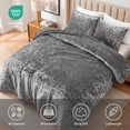 thumbnail image 6 of Regency Heights Luxury Velvet Comforter Set, 2-Piece Bedding, All-Season Down Alternative Bed Set with Pillow Shams, Twin/Twin XL, Dark Core, 6 of 8