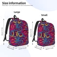thumbnail image 4 of Daiia Colorful Snake Vintage Canvas Backpack for Men and Women ,Hiking Backpack,Travel Laptop Bag for School,Large Capacity Backpack, 4 of 8