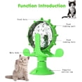 thumbnail image 3 of Cat Dog Treat Dispenser Toy - Cat Interactive Feeder Pet Food Toys Feeder 360° Degree Rotating Food Leakage Device Rotate with Strong Suction Cup Money Wheel Shape, 3 of 6