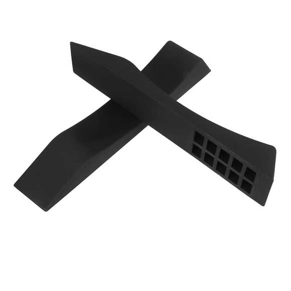 HONMEET 2Pcs Black Weightlifting Platform Barbell Pad For Deadlift Floor Protection Durable Use