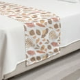 thumbnail image 2 of Autumn Bed Runner, Seasonal Ornaments Fall Colorful Leaves Calm Tones Illustration Print, Decorative Accent Bedding Scarf for Hotels Homes and Guestrooms, Twin, Warm Taupe and Pale Peach, by Ambesonne, 2 of 2