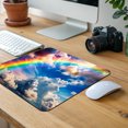 thumbnail image 5 of Rainbow in Cloudy Sky Mouse Pad Low Profile Gaming Mat, 5 of 7