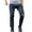 Black, variant on Mens 100%Denim and Big Men's Baggy Jeans for Men Ripped Jeans Zipper Wash Elastic Trend Outdoors Trousers White S