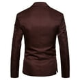 thumbnail image 4 of BiZtdJrK Slim Fit Casual Blazer for Men Solid One Button Notched Lapel Suit Jacket Lightweight Business Sport Coat with Pocket Todays Daily Deals Clearance Coffee XL, 4 of 5
