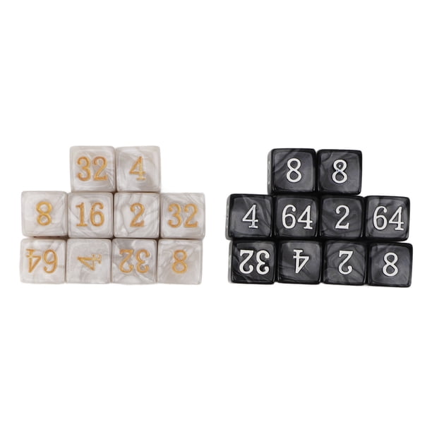 Dados De Juego De Matemáticas, Plástico 2x Dados Numerados Con Números 20 Piezas Ampliamente Utilizados Para La Educación