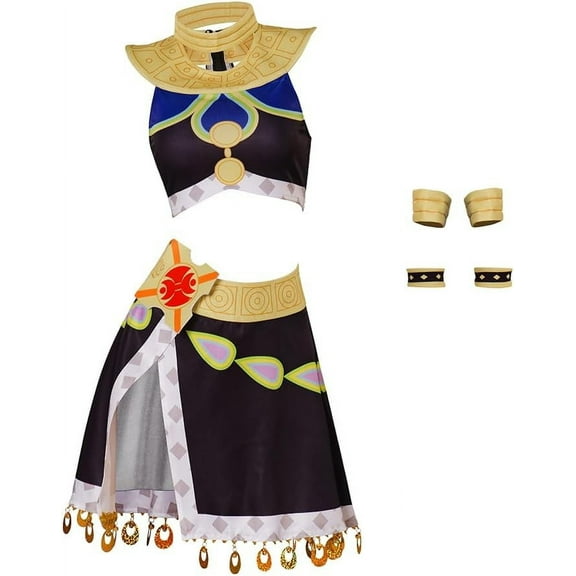 Women Sexy Top and Skirt Outfit Riju Botw Princess Dress Suit